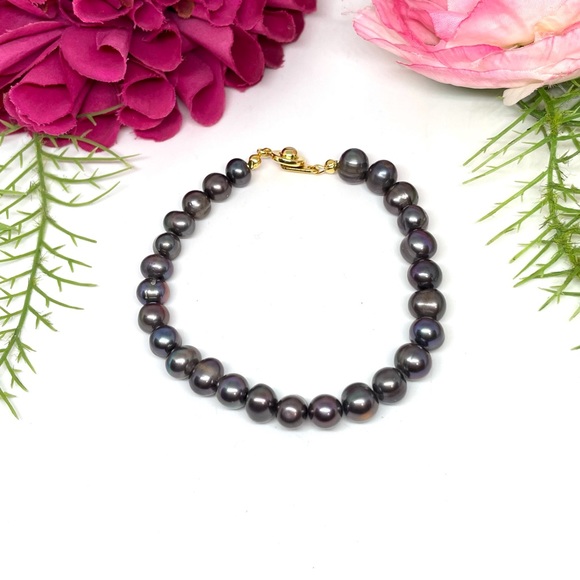 Jewelry - NEW⚜️Genuine Tahiti Grey Colored Pearl Bracelet